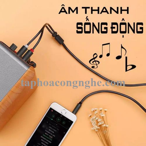 Ugreen 10513 5M màu Đen Cáp âm thanh 2 đầu Bông sen sang 3.5mm dương AV116 30010513